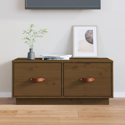 Mobile Porta TV ambra 80x34x35 cm in Legno Massello di Pino