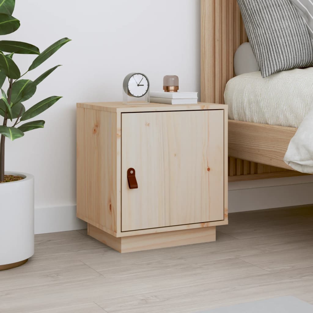 Comodino 40x34x45 cm in Legno Massello di Pino