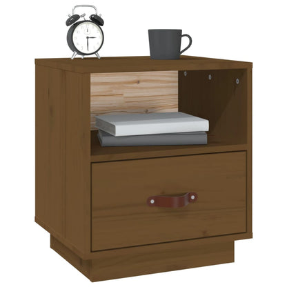 Comodini 2 pz ambra 40x34x45 cm in Legno Massello di Pino