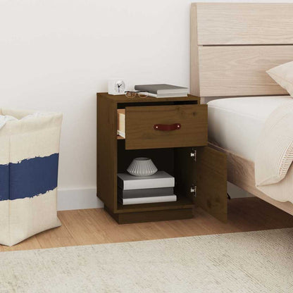 Comodini ambra 2 pz 40x34x55 cm in Legno Massello di Pino