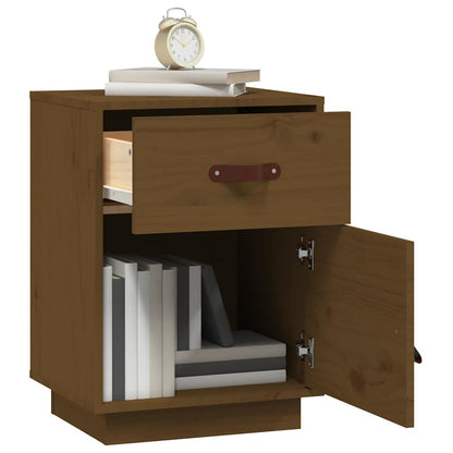 Comodini ambra 2 pz 40x34x55 cm in Legno Massello di Pino