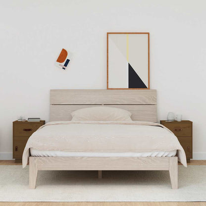 Comodini ambra 2 pz 40x34x55 cm in Legno Massello di Pino