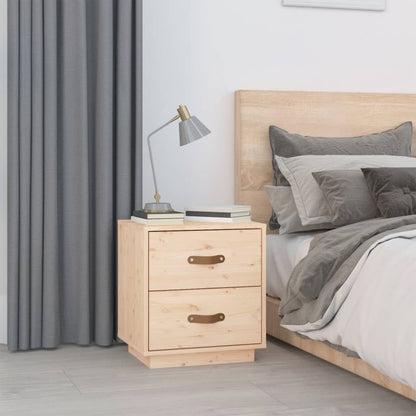 Comodini 2 pz 40x34x45 cm in Legno Massello di Pino