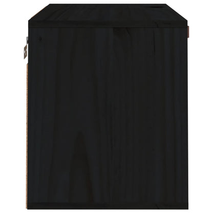 Pensile Nero 60x30x35 cm in Legno Massello di Pino
