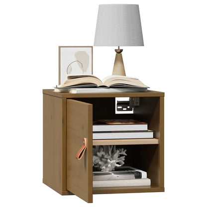 Pensili 2pz Marrone Ambra31,5x30x30cm in Legno Massello di Pino