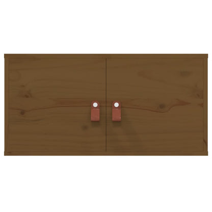 Pensili 2 pz Marrone ambra 60x30x30cm in Legno Massello di Pino