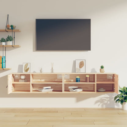 Pensili 2 pz 80x30x30 cm in Legno Massello di Pino