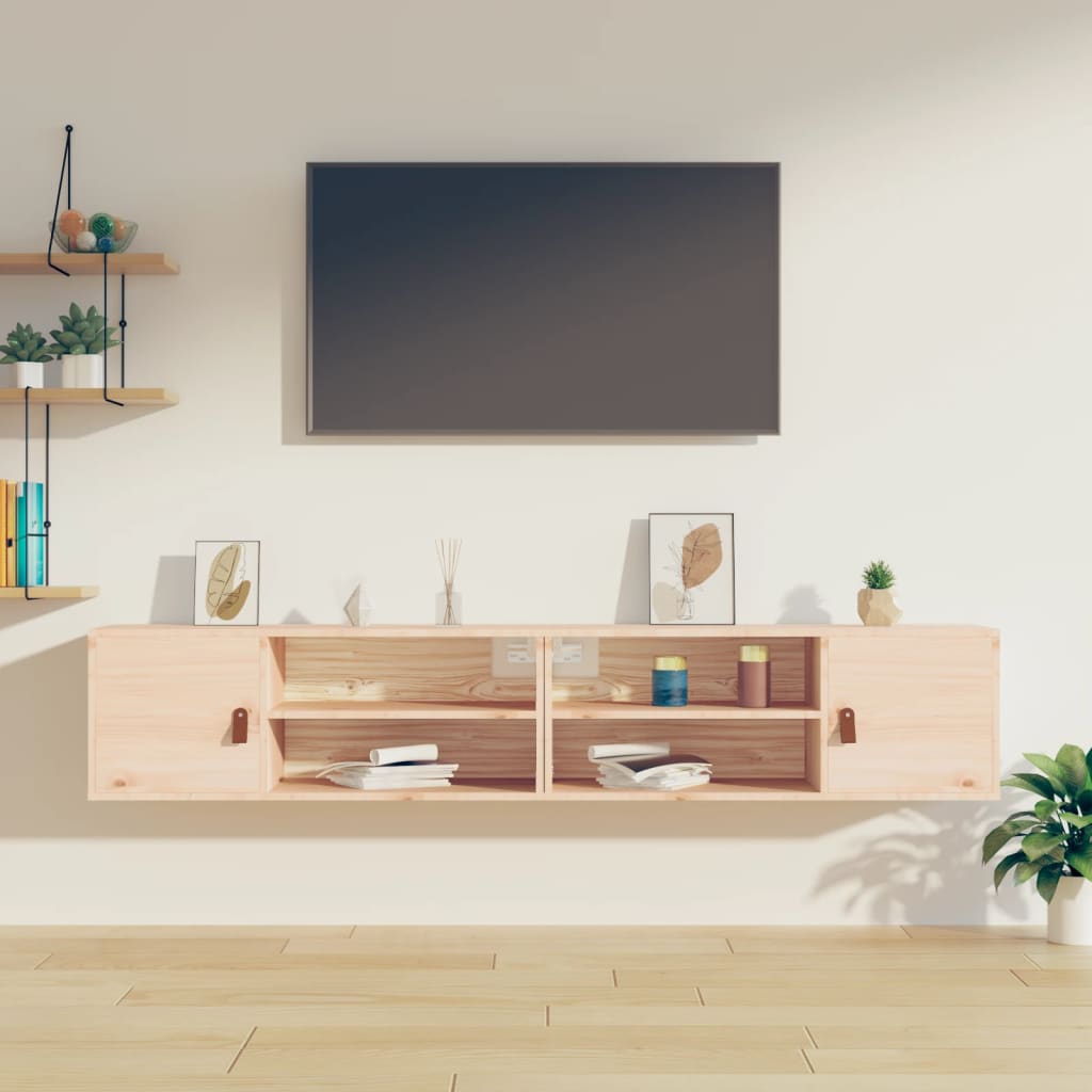 Pensili 2 pz 80x30x30 cm in Legno Massello di Pino