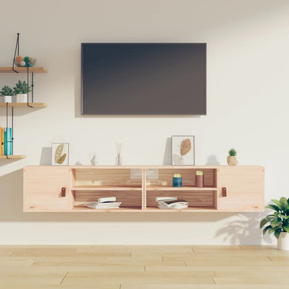 Pensili 2 pz 80x30x30 cm in Legno Massello di Pino