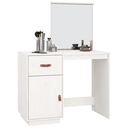 Toeletta Bianca 95x50x134 cm in Legno Massello di Pino