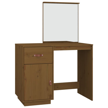 Toeletta Marrone Ambrato 95x50x134 cm in Legno Massello di Pino