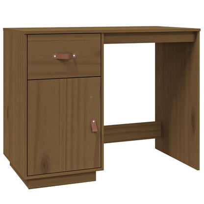 Scrivania Marrone Ambra 95x50x75 cm in Legno Massello di Pino