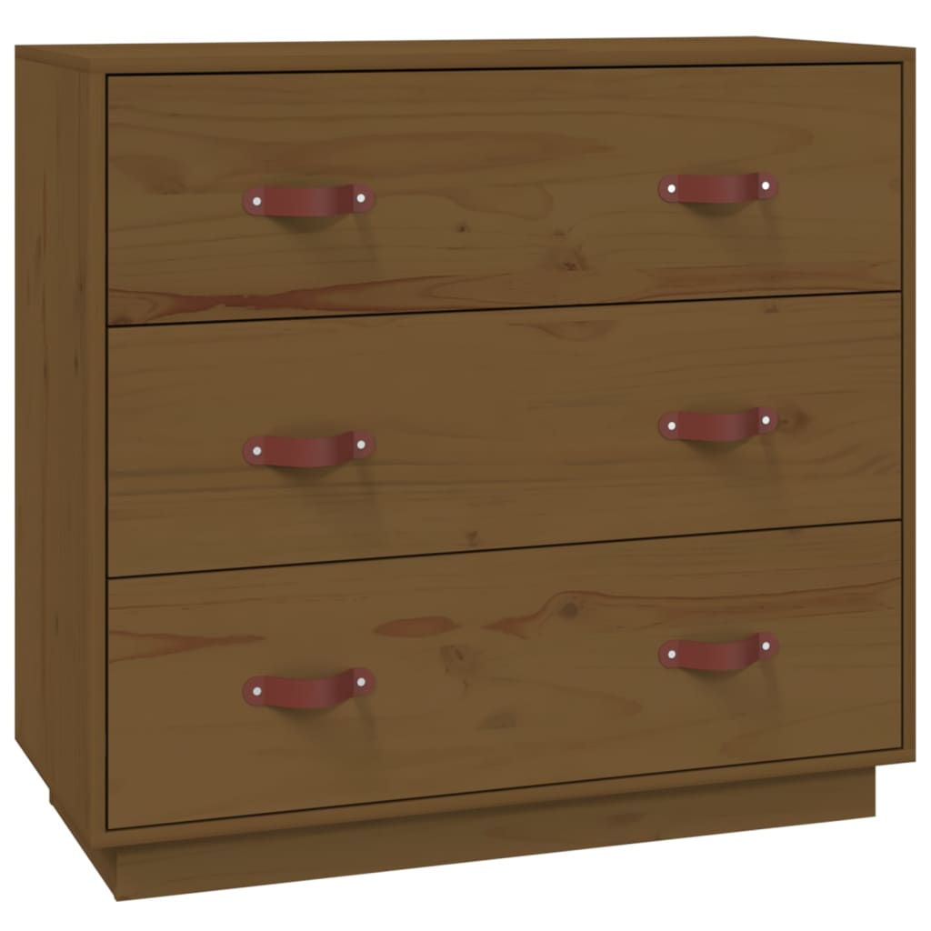 Credenza Marrone Ambra 80x40x75 cm in Legno Massello di Pino