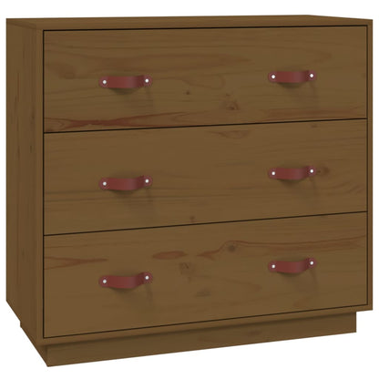 Credenza Marrone Ambra 80x40x75 cm in Legno Massello di Pino