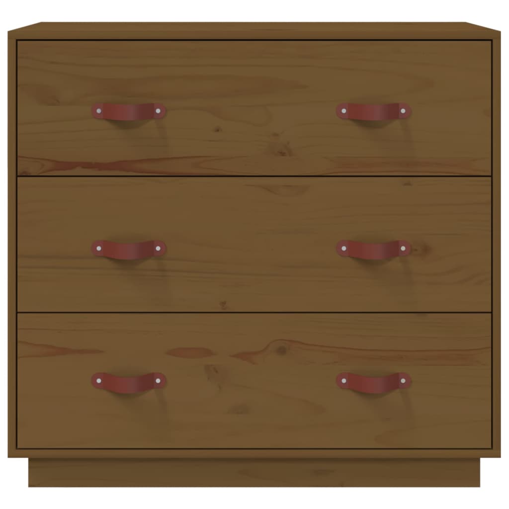 Credenza Marrone Ambra 80x40x75 cm in Legno Massello di Pino