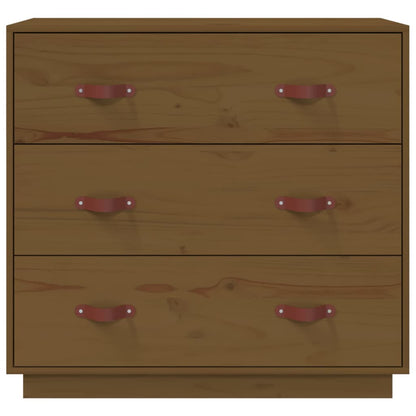 Credenza Marrone Ambra 80x40x75 cm in Legno Massello di Pino