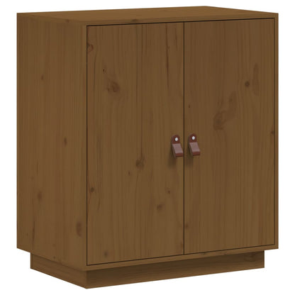 Credenza Marrone Ambrato 65,5x40x75cm in Legno Massello di Pino