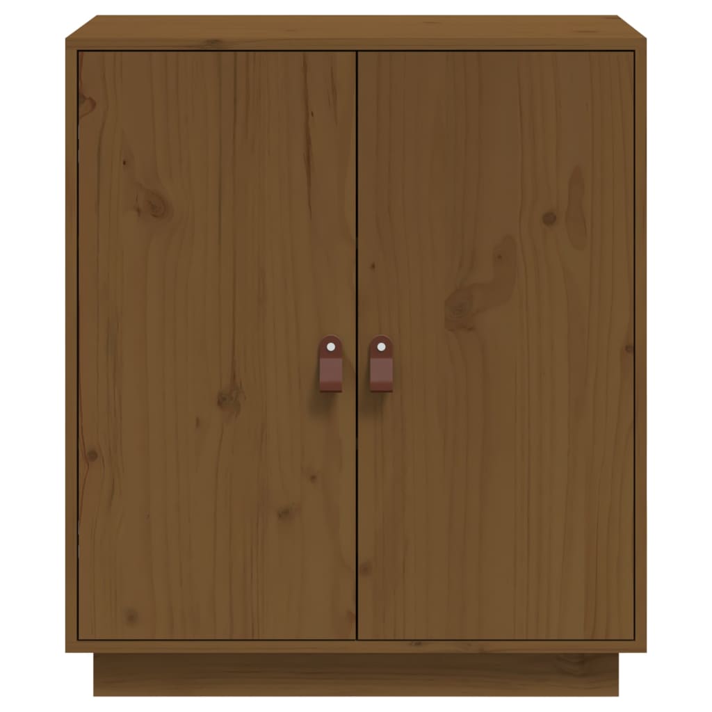 Credenza Marrone Ambrato 65,5x40x75cm in Legno Massello di Pino