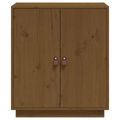 Credenza Marrone Ambrato 65,5x40x75cm in Legno Massello di Pino