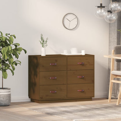 Credenza ambra 100x40x75 cm in Legno Massello di Pino