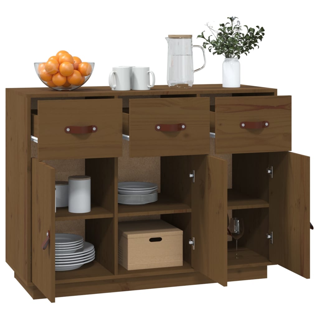 Credenza ambra 100x40x75 cm in Legno Massello di Pino