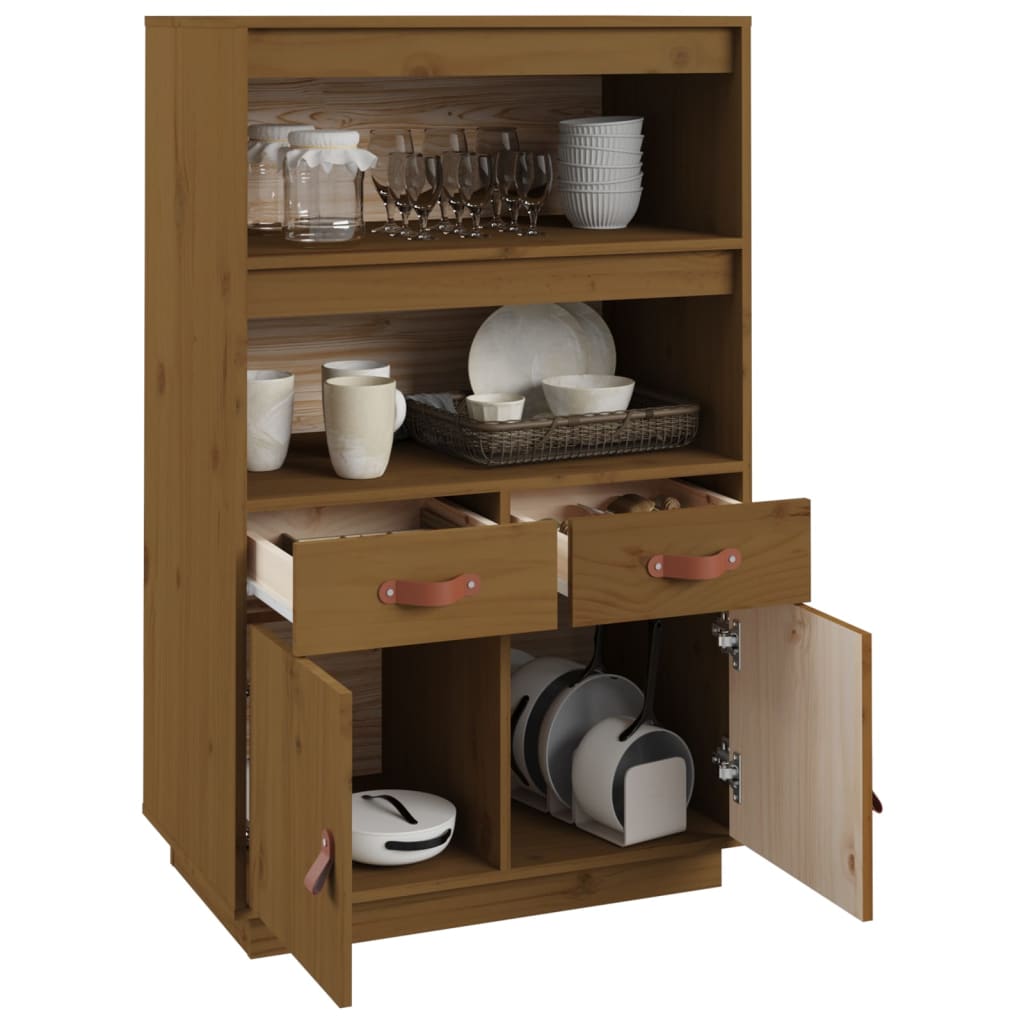 Credenza ambra 67x40x108,5 cm in Legno Massello di Pino