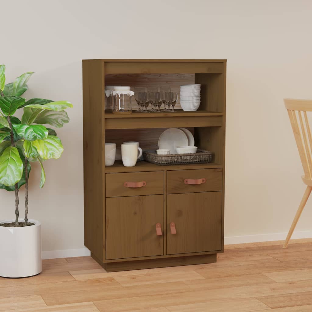 Credenza ambra 67x40x108,5 cm in Legno Massello di Pino