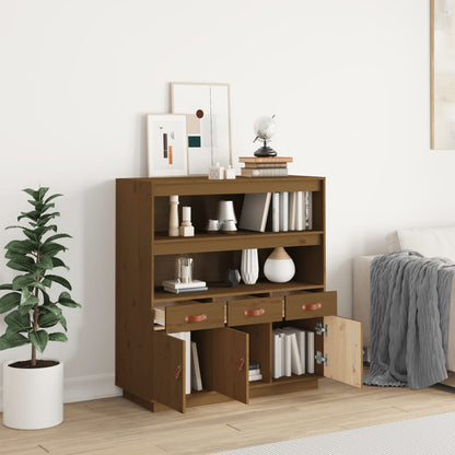 Credenza ambra 100x40x108,5 cm in Legno Massello di Pino