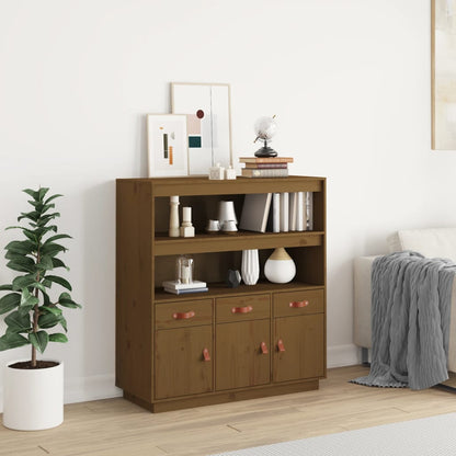 Credenza ambra 100x40x108,5 cm in Legno Massello di Pino