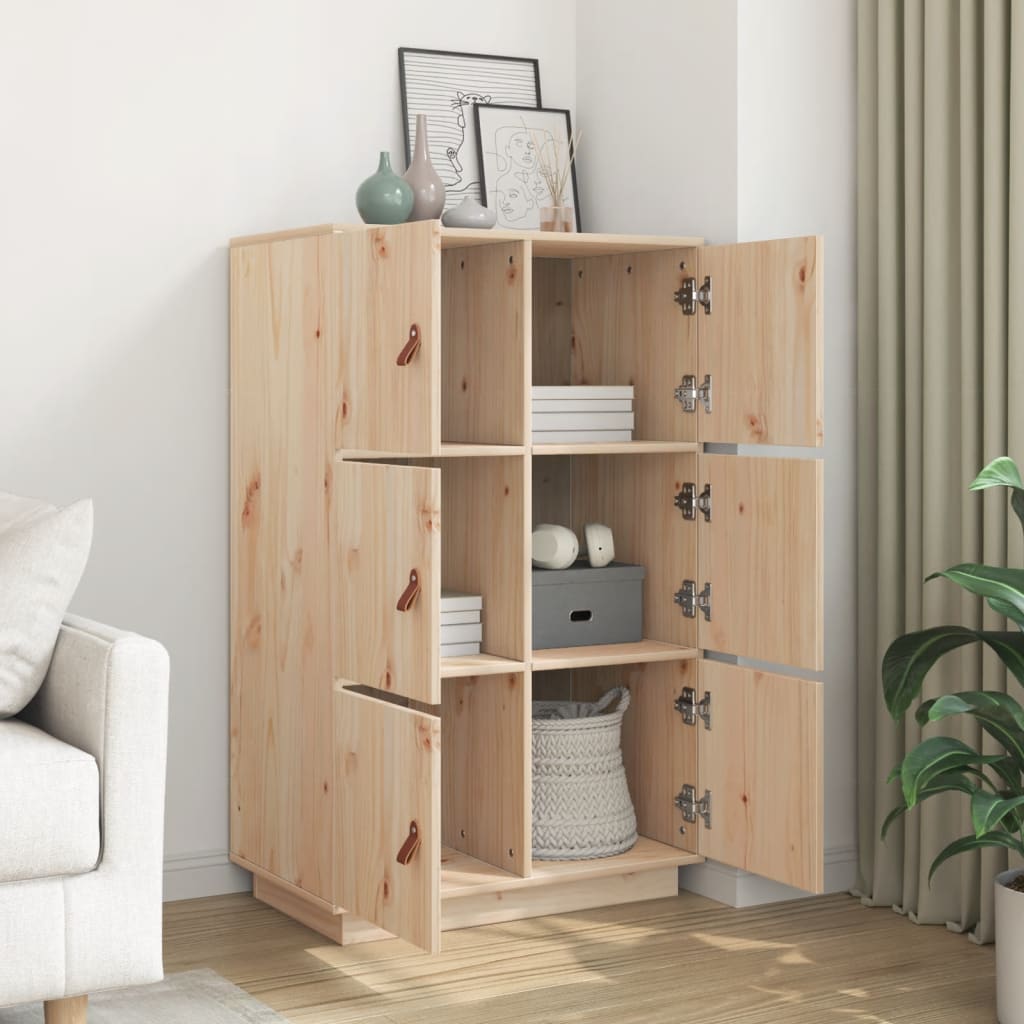 Credenza 67x40x108,5 cm in Legno Massello di Pino