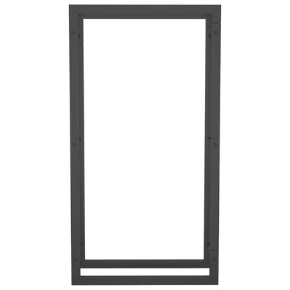 Portalegna Nero Opaco 50x28x94 cm Acciaio