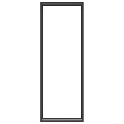 Portalegna Nero Opaco 80x28x222 cm in Acciaio