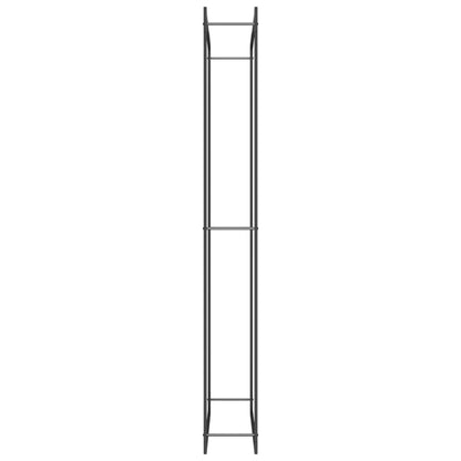 Portalegna Nero Opaco 110x28x214 cm in Acciaio