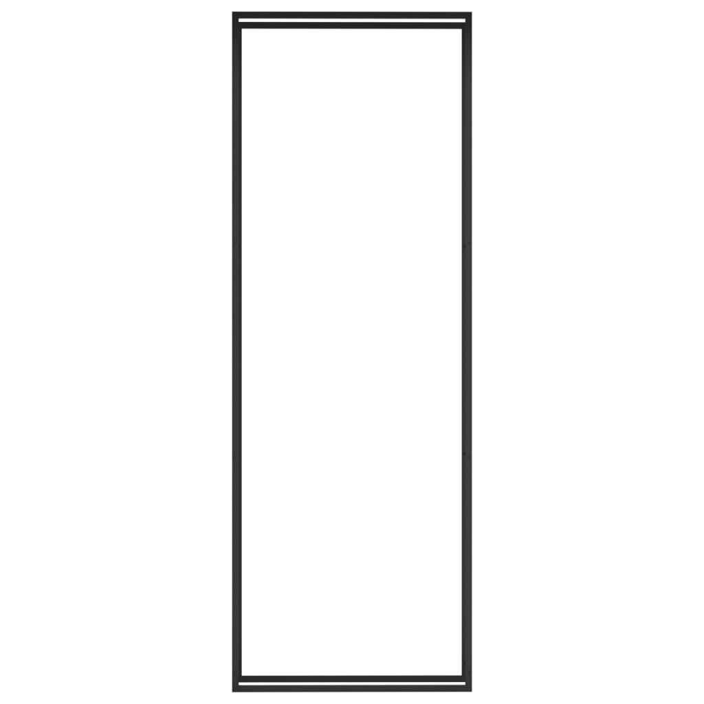 Portalegna Nero Opaco 110x28x312 cm in Acciaio