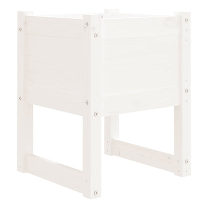 Fioriera Bianca 40x40x52,5 cm in Legno Massello di Pino