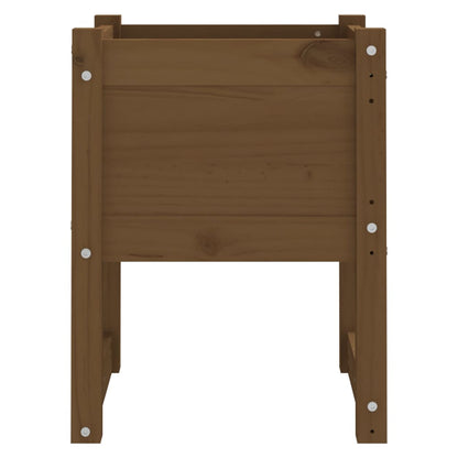 Fioriera Marrone Ambra 40x40x52,5 cm in Legno Massello di Pino