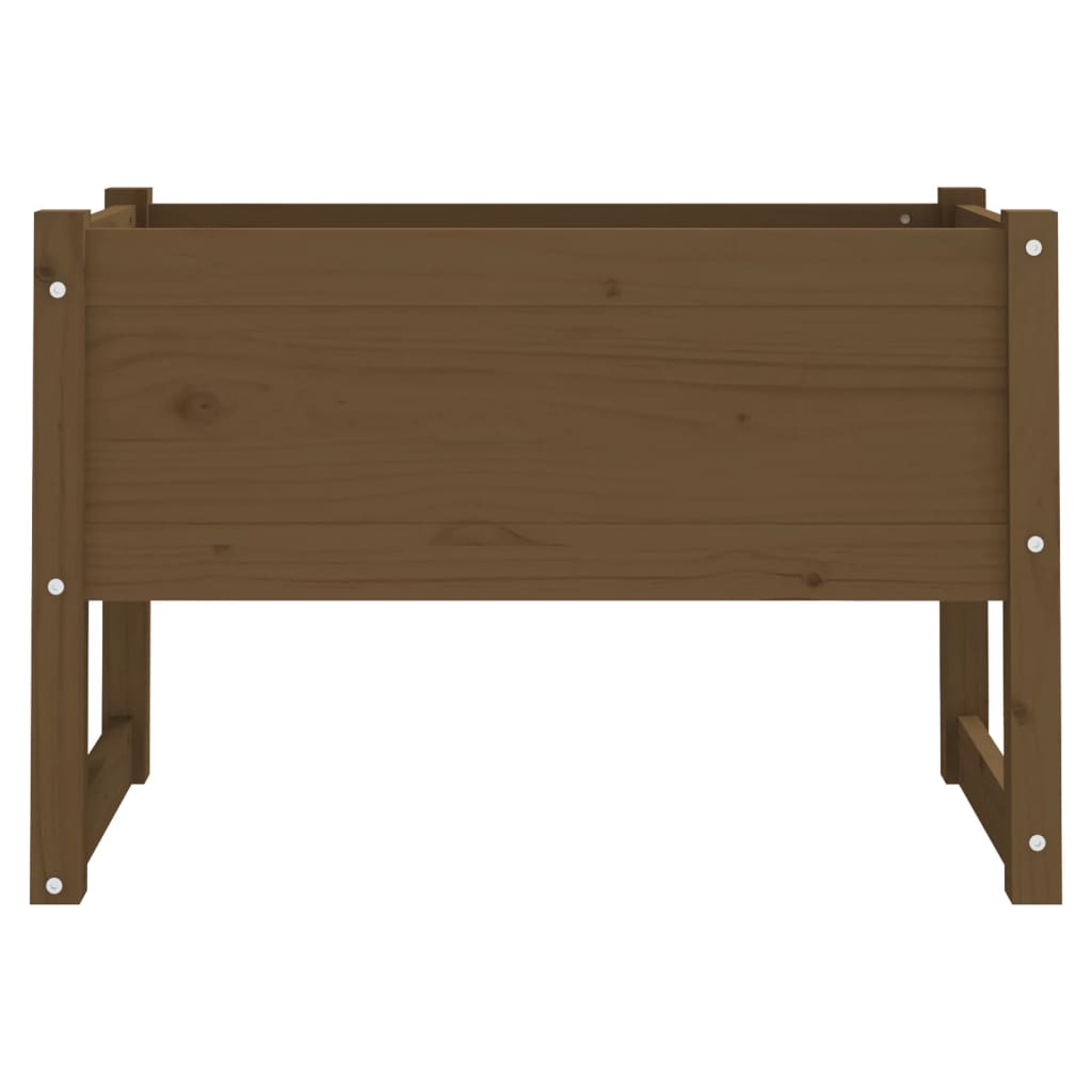Fioriera Marrone Ambra 78x40x52 cm in Legno Massello di Pino