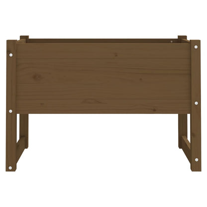 Fioriera Marrone Ambra 78x40x52 cm in Legno Massello di Pino