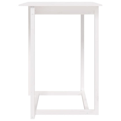 Tavolo da Bar Bianco 80x80x110 cm in Legno Massello di Pino