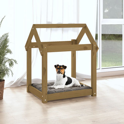 Cuccia per Cani Ambra 61x50x70 cm in Legno Massello di Pino