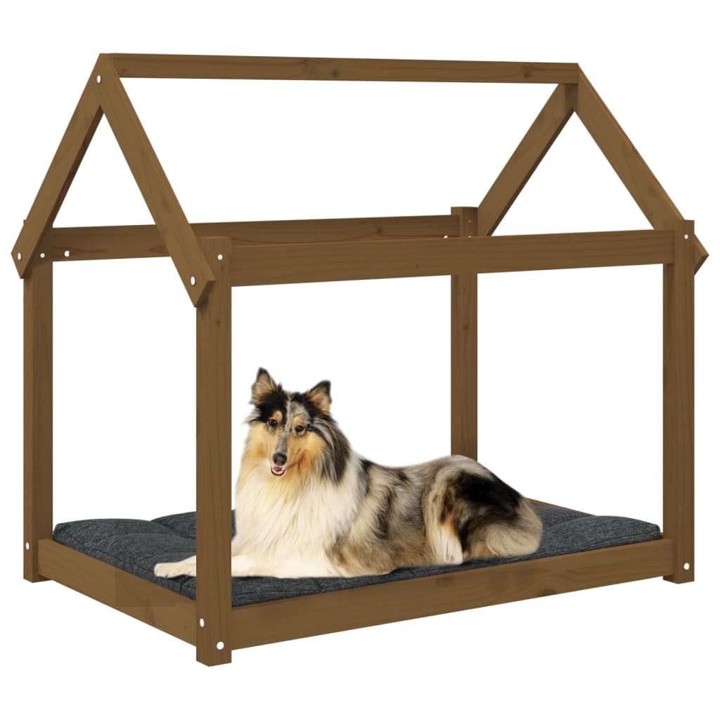 Cuccia per Cani Ambra 101x70x90 cm in Legno Massello di Pino