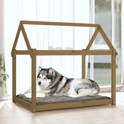 Cuccia per Cani Ambra 111x80x100 cm in Legno Massello di Pino