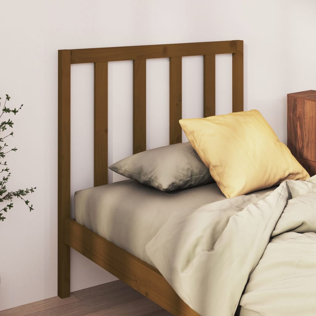 Testiera per Letto Ambra 95x4x100 cm in Legno Massello di Pino