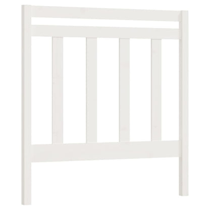 Testiera per Letto Bianca 95x4x100 cm in Legno Massello di Pino