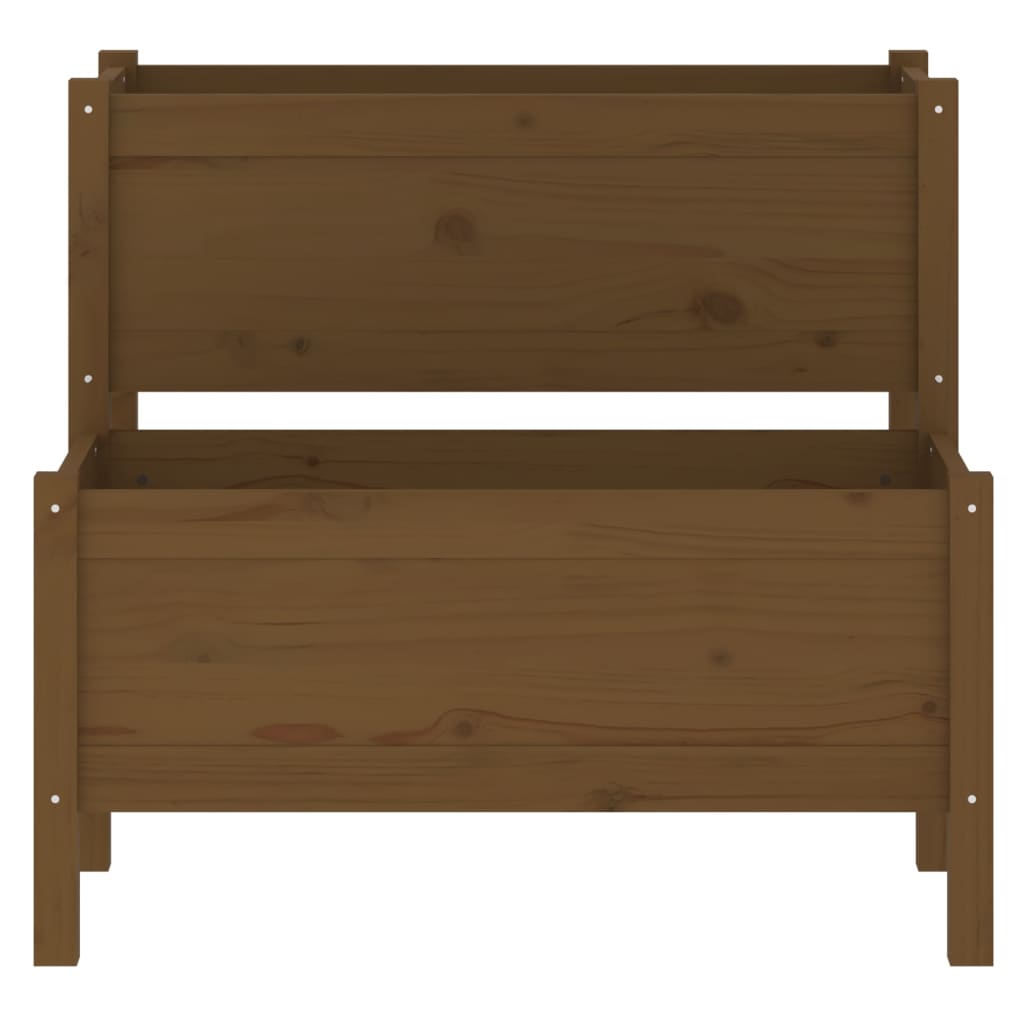 Fioriera Marrone Ambra 84,5x84x75 cm in Legno Massello di Pino