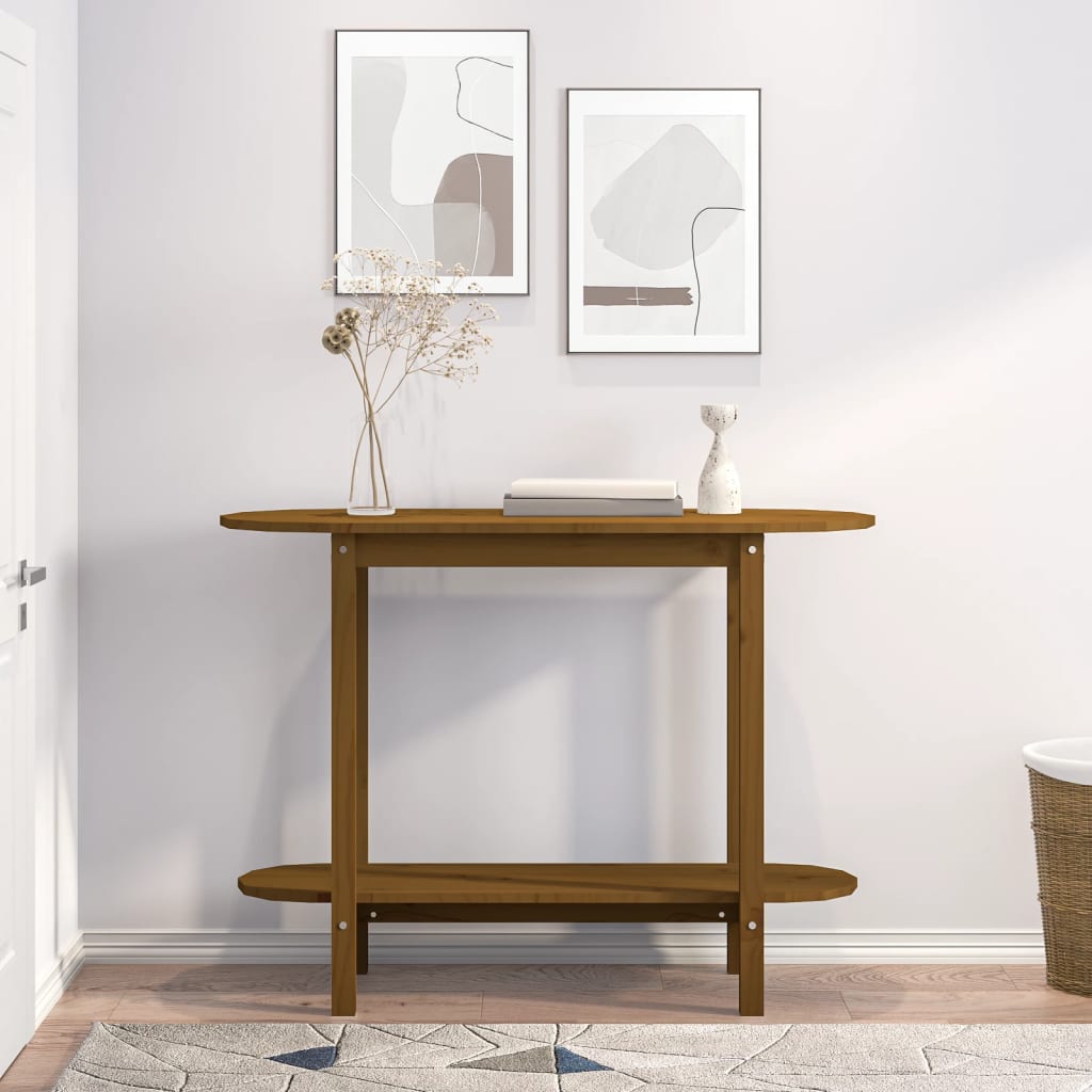 Tavolo Consolle Ambra 110x40x80 cm in Legno Massello di Pino