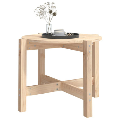 Tavolino da Salotto ÃƒËœ 62,5x45 cm in Legno Massello di Pino