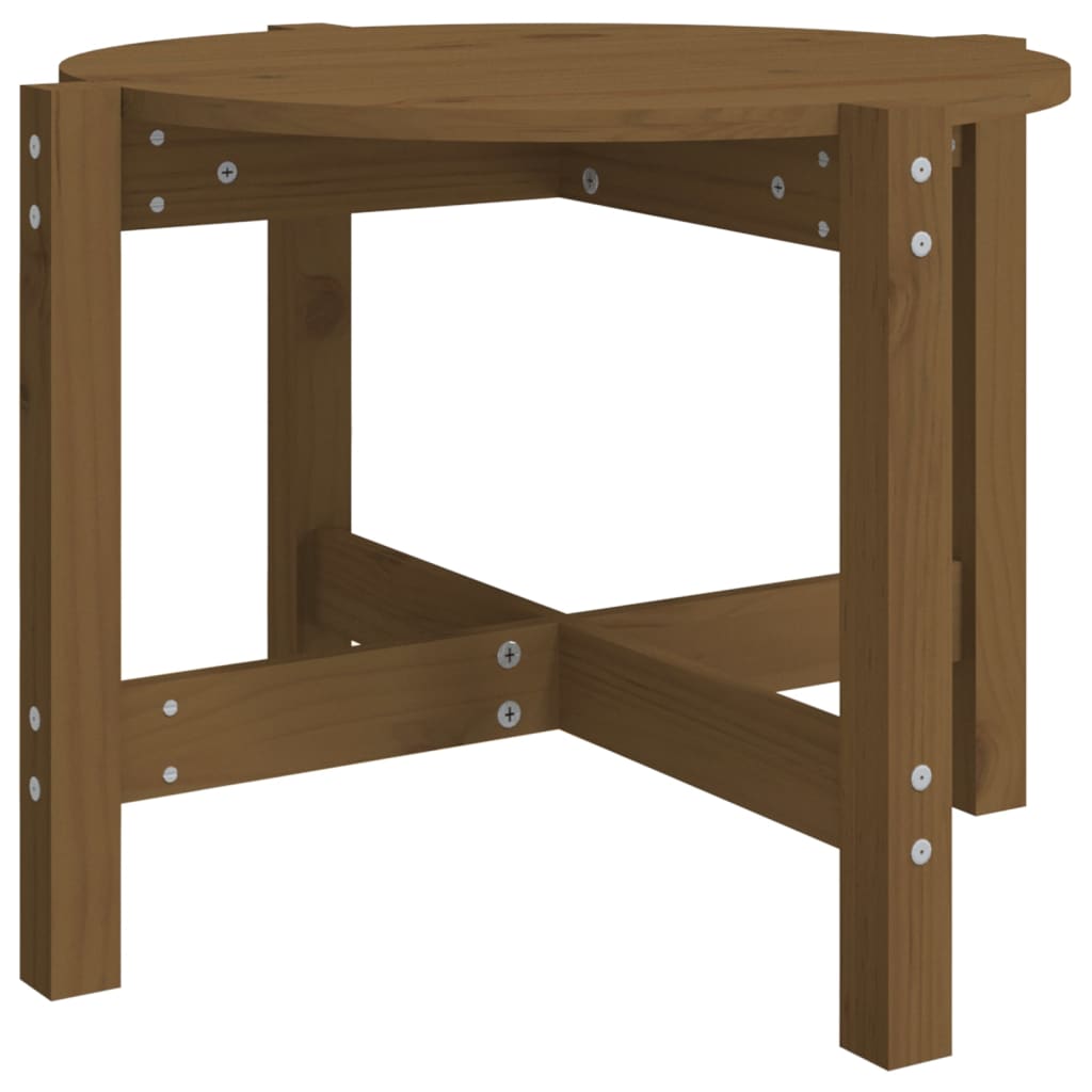Tavolino da Salotto Ambra Ã˜ 62,5x45cm in Legno Massello di Pino