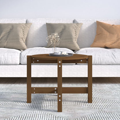 Tavolino da Salotto Ambra Ã˜ 62,5x45cm in Legno Massello di Pino
