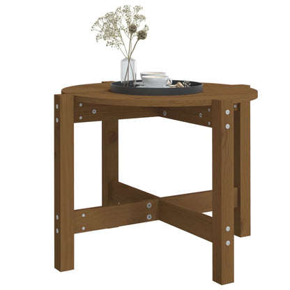 Tavolino da Salotto Ambra Ã˜ 62,5x45cm in Legno Massello di Pino